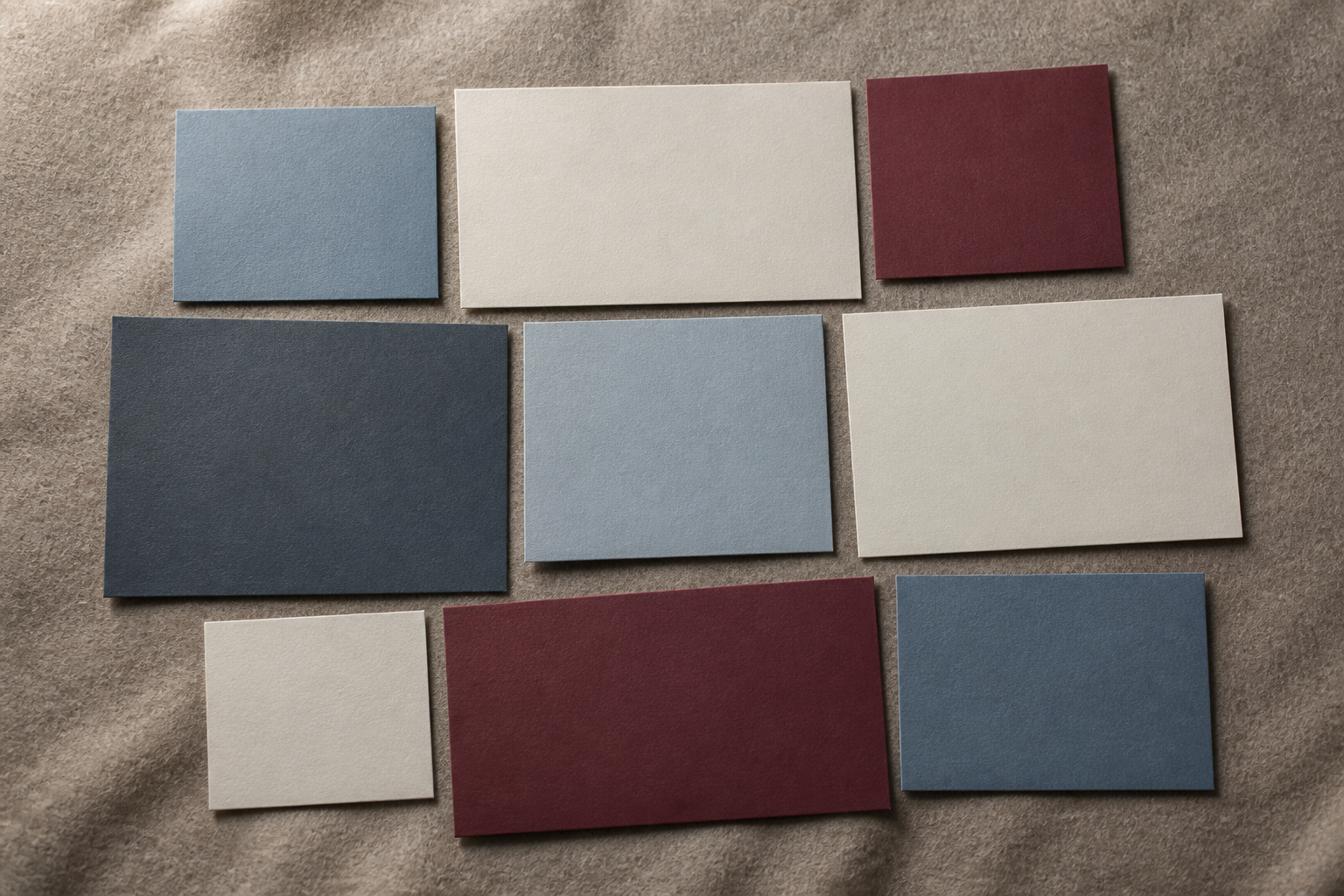 Unregelmäßiges abstraktes Mosaik aus unbeschrifteten Papierflächen